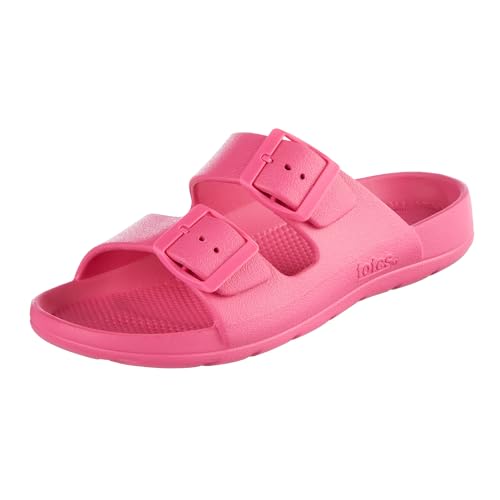 Image of totes Women's Everywear Lightweight Waterproof Adjustable Double Buckle Slide Sandal
