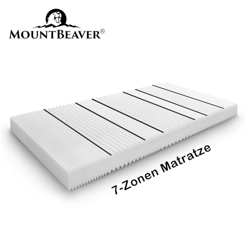 Mountbeaver Vernon 90x200 cm fest - 7- Zonen Matratze, ca. 12,5 cm Gesamthöhe, Bezug waschbar bis 60 Grad, Oeko-TEX® 100 – Bild 3