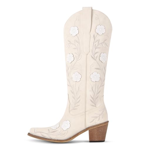 Crystal-Embellished Western Boots