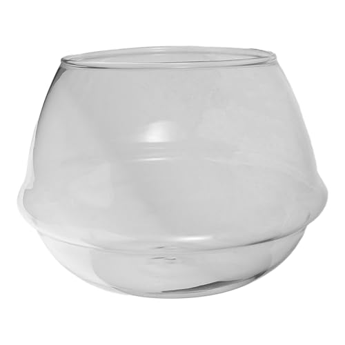 SOLUSTRE Pot Verre Transparent pour Fleur De Lotus Bol Lotus Hydroponique Jardinière Verre Décorative pour Plantes Intérieures