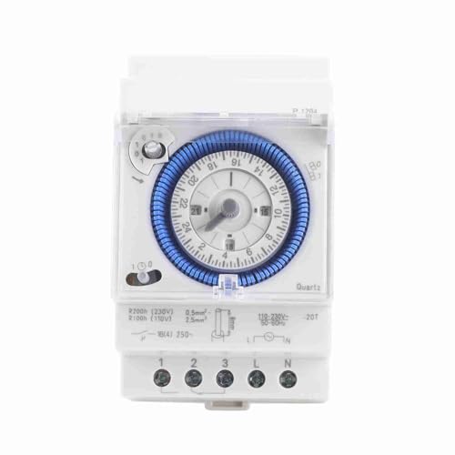 Minuterie Mécanique Intervalles de 15 Minutes Interrupteur de Minuterie électrique Programmable 24 Heures Minuterie Mécanique D'éclairage et D'appareils électroménagers SUL181d