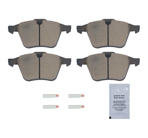 Image of HUSCH D1305 Front Ceramic Brake Pads Kit Fit For Volvo S60 2011-2018, For Volvo S60 Cross Country 2016-2018, For S80 2007-2016, For V60 2015-2018, For V60 Cross Country 2015-2018