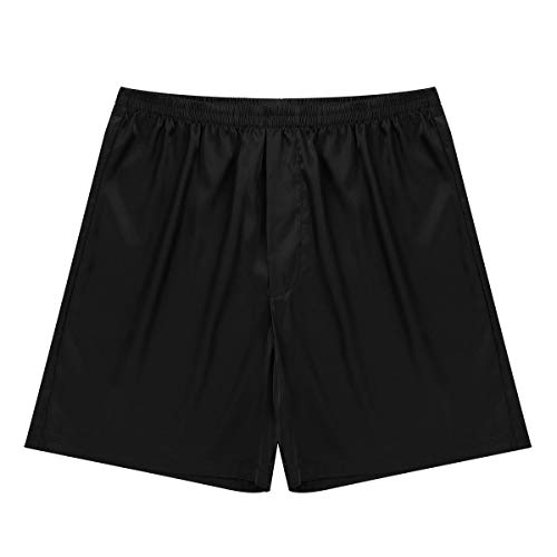 ACSUSS Mens Satin Frilly Flutter Loose Trunk Boxer Shorts Underwear Loungewear Pyjamas Pants