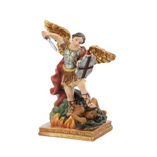 DRW Figura Arcángel de 11 cm Resina en Caja PVC con la Historia (San Miguel)