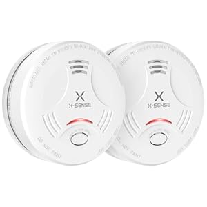 X-Sense Smoke Alarm for Home, 10-Year Battery Fire Alarm, LED Indicator & Silence Button, Smoke Detector Battery Operated, Conforms to EN 14604 Standard, SD11, 2-Pack