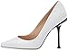 Sergio Rossi Women's SR Milano Pump, White Nappa, 39.5 M EU (9.5 US)