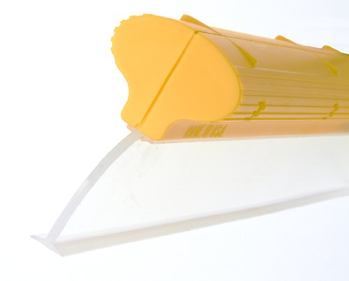One Pass Classic 18" Waterblade Silicone T-Bar Squeegee Yellow with XL Micro Fiber Towel