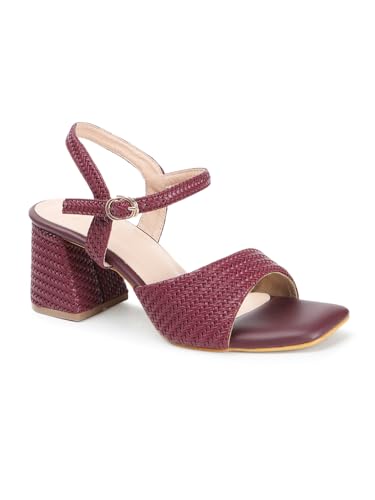 Image of Carlton London Women Stylish Fashion Embellished Sandals for Outdoor, Party, Wedding and Holidays with Block Heels