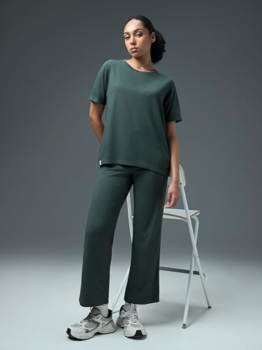 Image of TECHNOSPORT Women's Relaxed Fit Mid Rise Track Pant