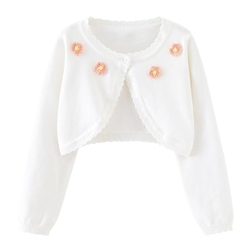 Mädchen Bolero mit offener Vorderseite Strickjacke Cardigan für...