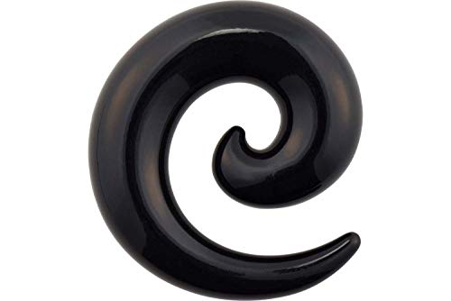 PIERCINGLINE® Dilatación en fibra acrílica MONOCOLOR 14 mm negra Cover