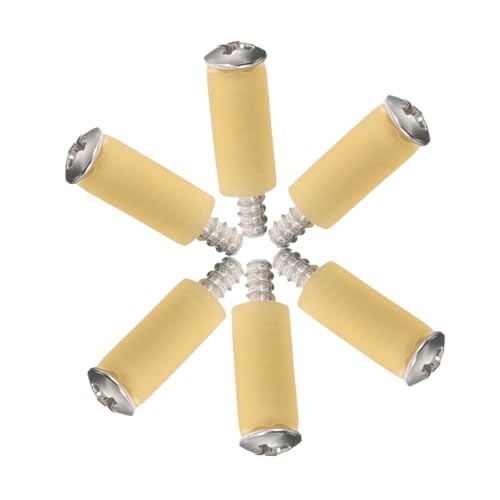 JEWEDECO 6セット電気ギター ベース対応ピックアップ取り付けネジと調節用ゴム管 高耐久メタル製 安定した音質な弦楽器アクセサリー