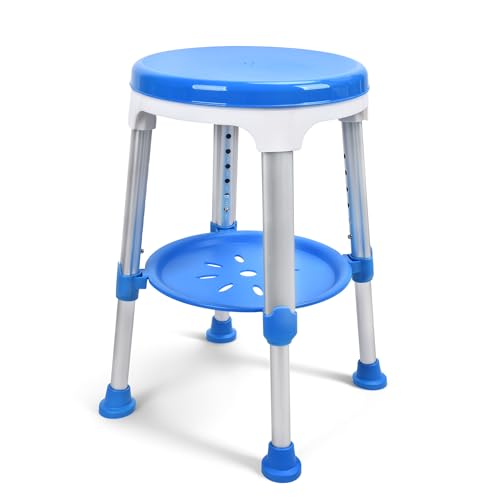 Sangohe 360° Swivel Shower Chair, Height Adjustable, 400 lbs