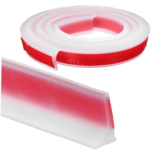 DOITOOL 4pcs Shower Threshold Water Barrier Sink Adhesive Water Strip for Kitchen Countertop Retaining Strip Instant Application Shower Door Bottom Seal
