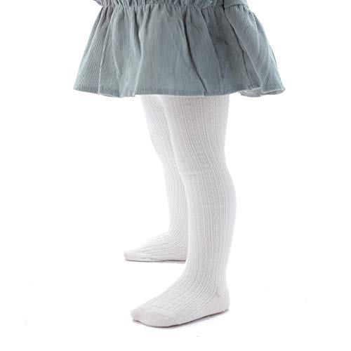 Epeius Baby Girls' Seamless Cable Knit Tights (Pack of 3)