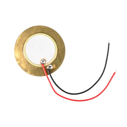 Image of Piezo Discs (20pcs) - 20mm /27mm /35mm Diameter, 6cm Lead, Brass & Ceramic, 1.8KHz Resonance, for DIY, Contact Microphones, Guitar Pickups, Drum Triggers (27mm)