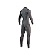 Mystic Watersports - Surf Kitesurf & Windsurfing Mens Marshall 3/2mm Chest Zip Wetsuit - Light Grey - Thermal Warm - Wetsuit Size - MT