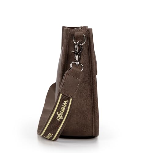 Image of Wrangler Small Crossbody Bag for Women, Mini Shoulder Purse with Adjustable Strap, Vegan Leather Phone Purse