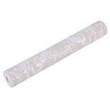  Ladieshow Modern Luxury 3D Damask Wallpaper Papel de Pared con Textura en Relieve Papel Tapiz de Tela no Tejida para Sala de Estar/Dormitorio/Fondo de TV(Amarillo Amarillento)
