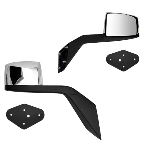 Chrome Hood Mirror Assembly Pair for 2004-2017 Volvo VNL/VN/VNM