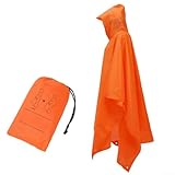 Zilimontt Esterilla multiusos impermeable para tienda de campaña para exteriores, poliéster 210T (naranja)