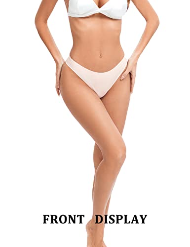 Image of POKARLA Seamless Thongs for Women No Show Underwear Pack of 10