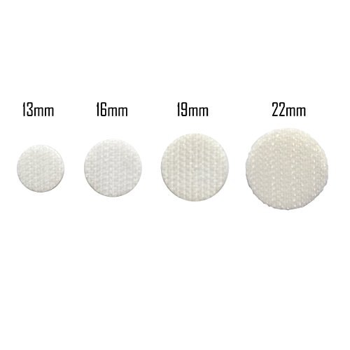 Image of Sky Ezee Self Adhesive Hook & Loop Dots Tape - 13 MM Diameter White Color (100 Pairs)