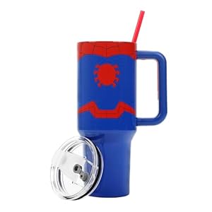 Bioworld Marvel Spider-Man Costume 40 Oz Stainless Steel Tumbler With Handle-OSFA