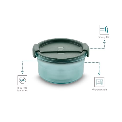 Image of VAYA Yumbytes Plastic Snack Box, Snack Container for Kids & Adults, Perfect for School, Work, & Travel, 400 ml