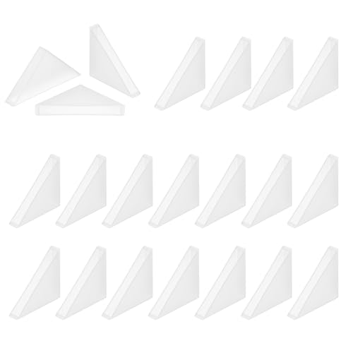 Image of uxcell 60Pcs Triangle Glass Corner Protector, 0.24 x 1.38 Inch Plastic Glass Table Corner Protector Transport Corner Guard for Glass, Ceramics, Wood, and Steel(Right Angle, Clear)