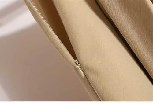 Women's Fall Midi Skirt Black Suit Style High Waist Umbrella Elegant Skirt3