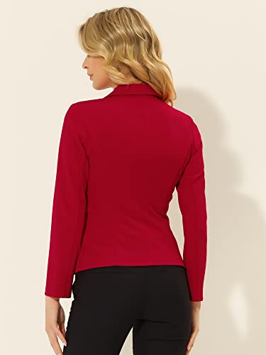 Allegra K Lapel Collar Blazer for Women's Long Sleeve Stretch Two Buttons Suit Office Work Jacket3