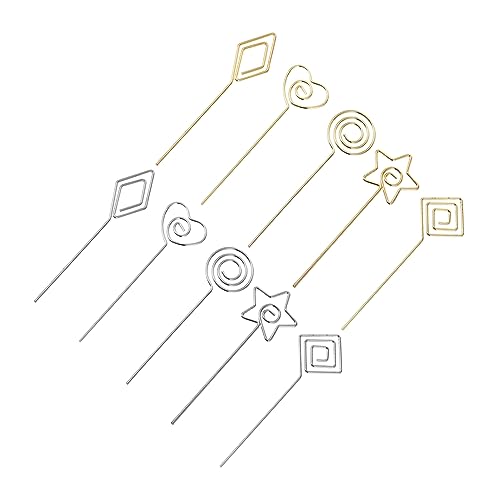 LALAFINA 10pcs Alloy Photo Clips Adorable Heart Shaped Memo Holders for Home Office Use Compact Design for Space Saving and Decorative Note Clamps