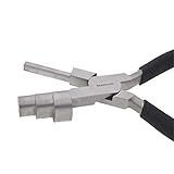 The Beadsmith Big Wrapper Pliers – Multi-Step Wrapping Tool –13, 16 & 20mm barrels - 7 Inches Long, 1.25” Stainless Steel Jaws, Cushioned Grips – Use to Shape Rings and Make Consistent Sized Loops
