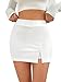 Womens High Waist Bodycon Mini Skirt Casual Summer Fashion Skort White