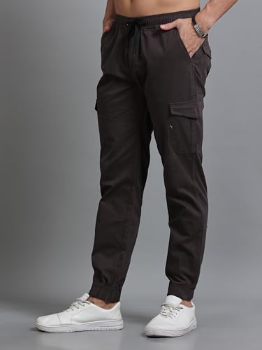 Image of U.S. Pitchers Mens Twill Laffer Cargo Joggers I 6 Pocket Utility Pants I Stylish Comfort Fit I 12 Colors I Sizes 30 to 38