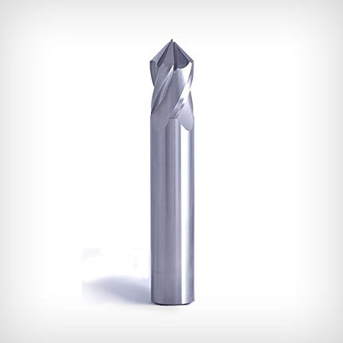 GW Schultz Tool, CM4 Series, 4 Fl, 30° HLX | Ø.25 IN. | .75 IN. LOC | .25 IN. SHK | 2.5 IN. OAL | 90.0° INCL POINT | AlTiN COATED | CARBIDE CHAMFER MILL