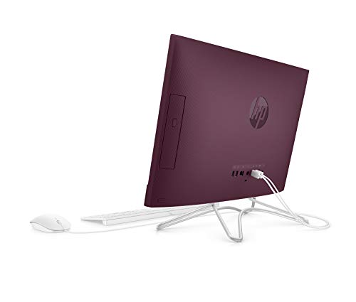 Image of 2019 New HP 22 All-in-One PC 21.5 inch Intel Celerion G4900T Intel UHD Graphics 610 1TB HDD 4GB SDRAM DVD Privacy Webcam Maroon Burgundy