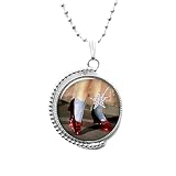 Oz Collar Colgante Joyería De Cristal De La Cúpula De La Joyería,Zapatillas Rojas Regalo De San Valentín Regalo De Navidad Colgante De Foto Joyería,PU22