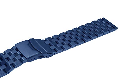 Sinaike Dark Blue Stainless Steel 20Mm Watch Band Metal Strap Watch Bands For Men Women 5 Rows Flexible Wrist Watch Bracelet #TOP2