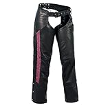 Milwaukee Leather Premium Leather Motorcycle Riding Chaps for Women Bikers - Large - Large