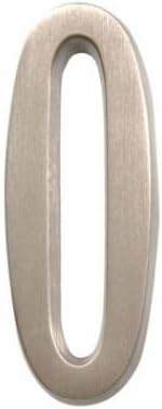 Hillman 843280 Distinctions Adhesive House Address Number 0, Nickel, 4-In. - Quantity 6
