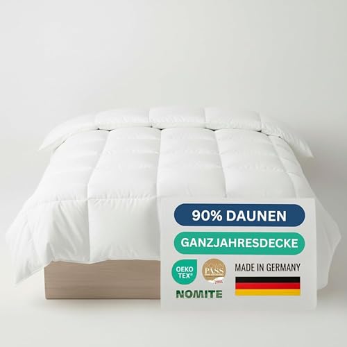 Bettdecke 135x200 90% Daunen- Made in Germany | Daunendecke Extra Warm,...