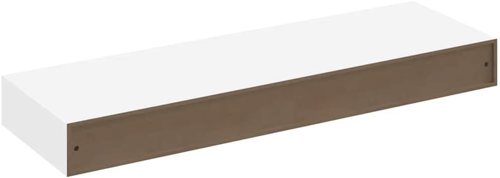 White MDF Floating Wall Shelf, 31.5 Inch Modern Display Ledge for Living Room Decor, Durable Bathroom Shelves, Easy Mount