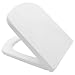 Produktbild LUVETT® PREMIUM WC-SITZ Q400 eckig mit Absenkautomatik SoftClose® & TakeOff® EasyClean Abnahme, Duroplast, Roca Dama, Roca Senso Square, Farbe:Weiß