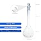 ALWSCI 2 Stück 200mL Volumetrische Kolben, Globusglas mit Glasstopfen, 3.3 Borosilikatglas, Klasse A, weiße Graduierung, Messkolben für Labor Schulprojekt