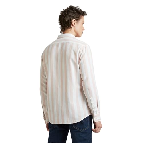 Image of Pepe Jeans Men's Casual Shirt | Striped Shirt for Men| Regular Fit | Vertical Stripes | Full Sleeve | Available in Plus Size