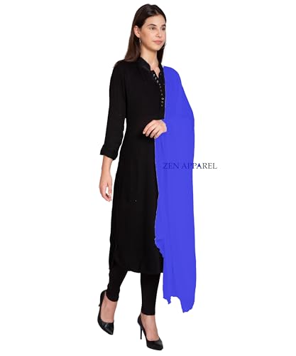 Image of Zen Women's Solid Premium Cotton Dupatta 2.25 Meters 100% Pure Cotton
