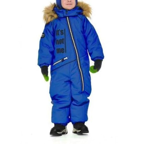 Doudoune chaude de ski avec col en fourrure pour enfant