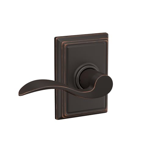 Image of Schlage F10 ACC 716 ADD Accent Door Lever with Addison Trim, Hall & Closet Passage Lock, Aged Bronze